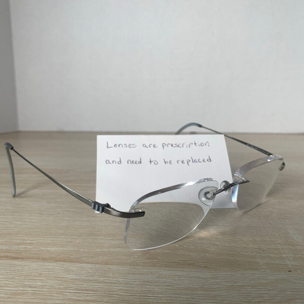 Adidas Silhouette A775 60 6055 Eyeglasses Silver Metal Frames Only 19-45 Austria